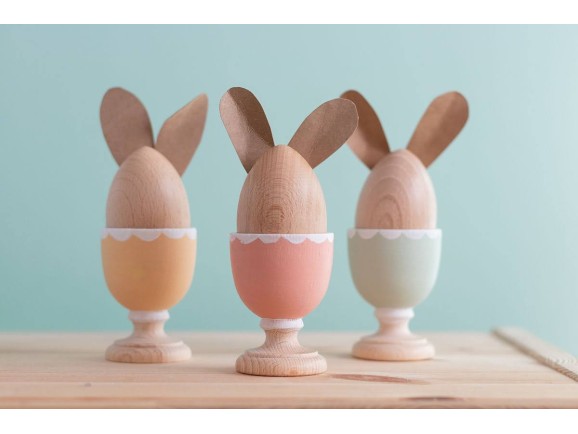 Wooden egg Ø4x6.5 cm. Ref CCU10