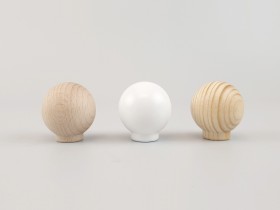 Pine and beech ball handle Ø3 cm. with nut Ref.3