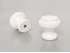 White handle with profile Ø3 cm. with nut Ref.L1100