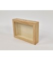 Hucha de madera 17x12x4 cm. con cristal Ref.AW2844