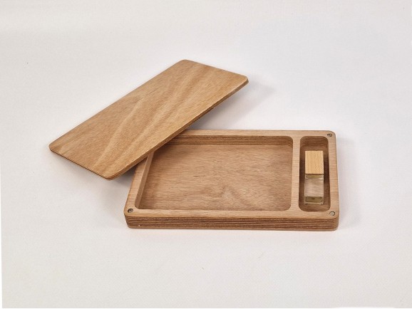 Caja para fotos barnizada c/imanes 2 medidas Ref.PCF5V