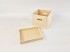 Caja de madera Cuadrada 20x20x16 cm. c/asas y tapa Ref.AW24911