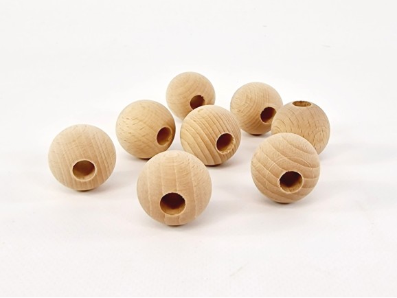 Wooden balls Ø30 mm.c/T.10 mm. Ref.30T10