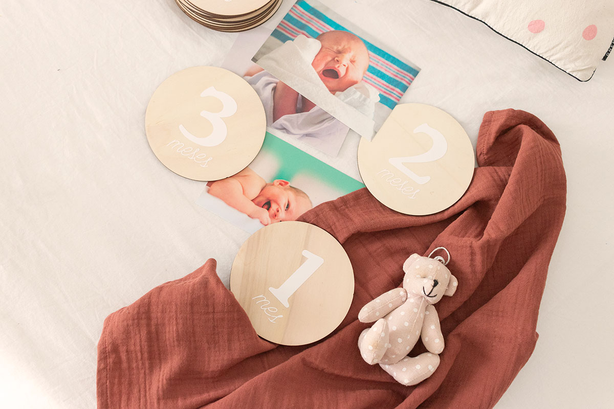 DIY placas cumple mes para bebé