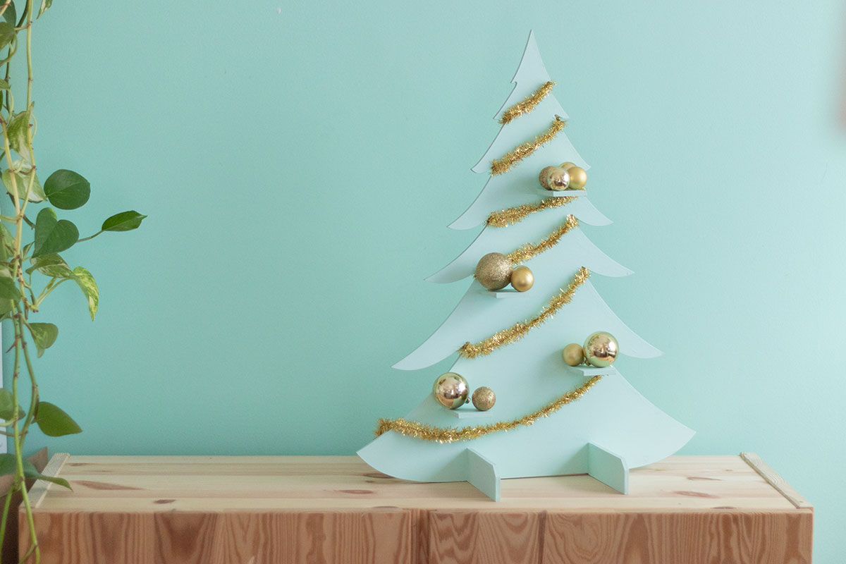 DIY árbol de Navidad de madera