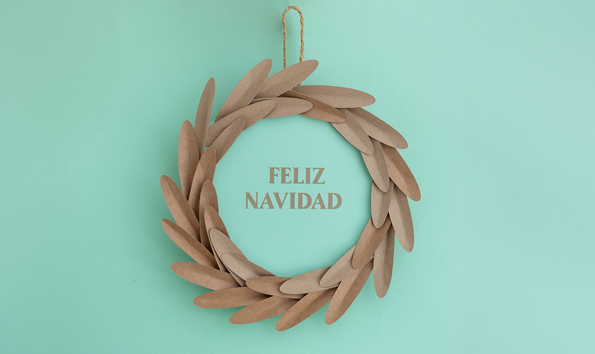 DIY corona de Navidad de madera