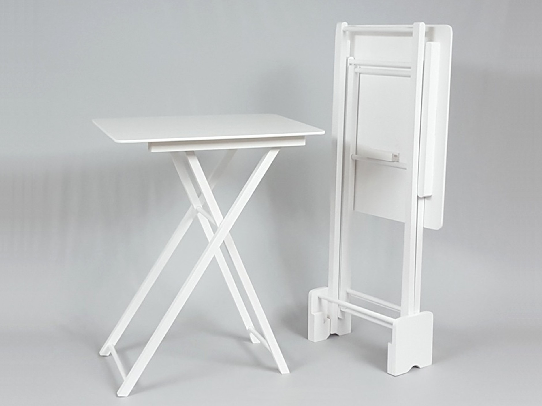 Set 2 folding tables with white support Ref.1391B